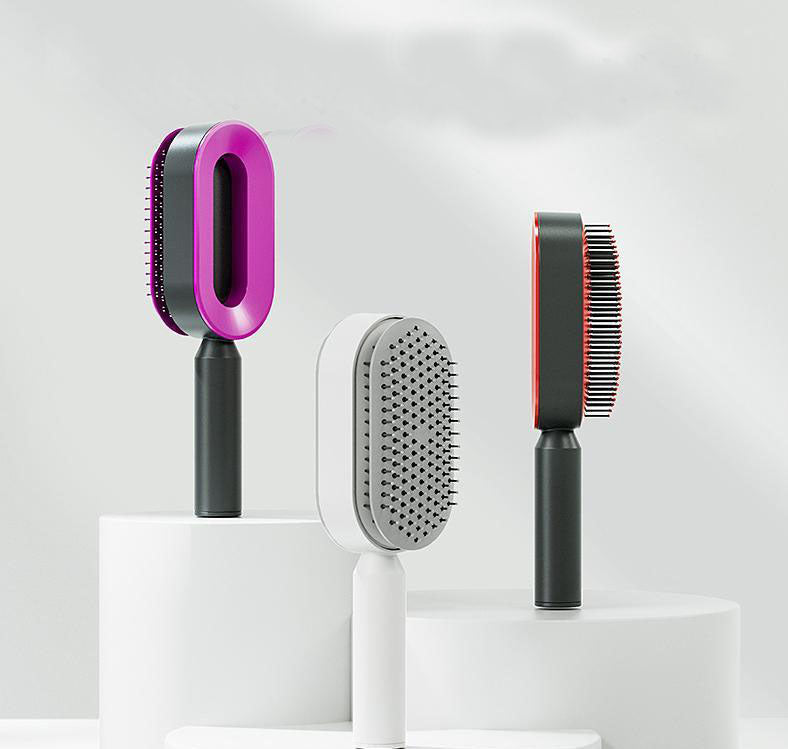 Pressing type cleaning design air cushion comb for women's long hair, specialized airbag massage comb, household hair comb - Korvel