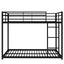 Full Over Full Metal Bunk Bed with Ladder - Black