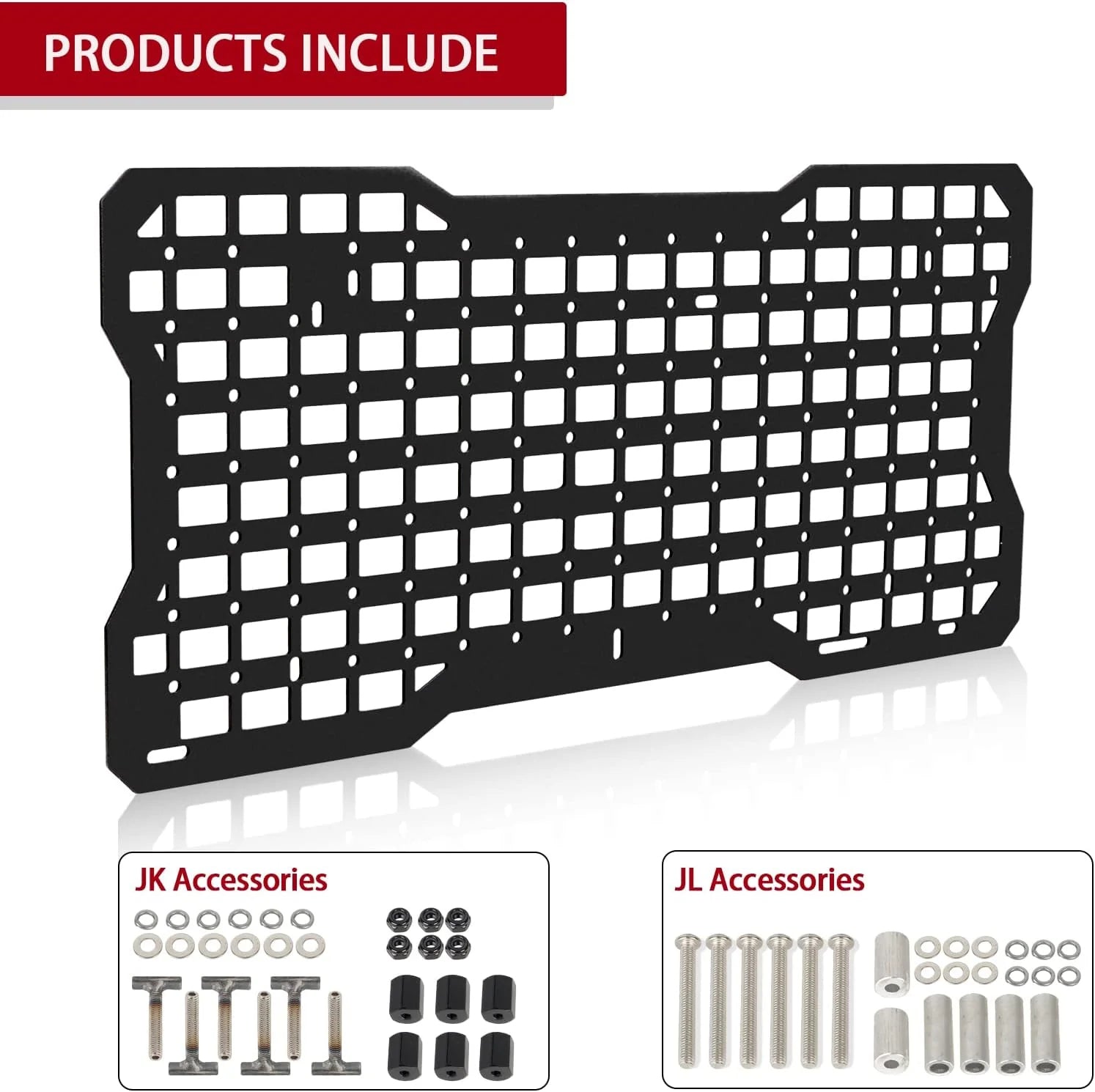 JK&JL Tailgate Tactical Panel for Wrangler Tailgate Tool Kit/JL Organizer Racks Compatible with Jeep Wrangler 2007-2022 JK JKU & - Korvel
