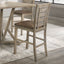 Set of 2 Dining Counter Height Chairs Modern Farmhouse Rustic Look Distressed Design Ladderback Solid Wood - Korvel