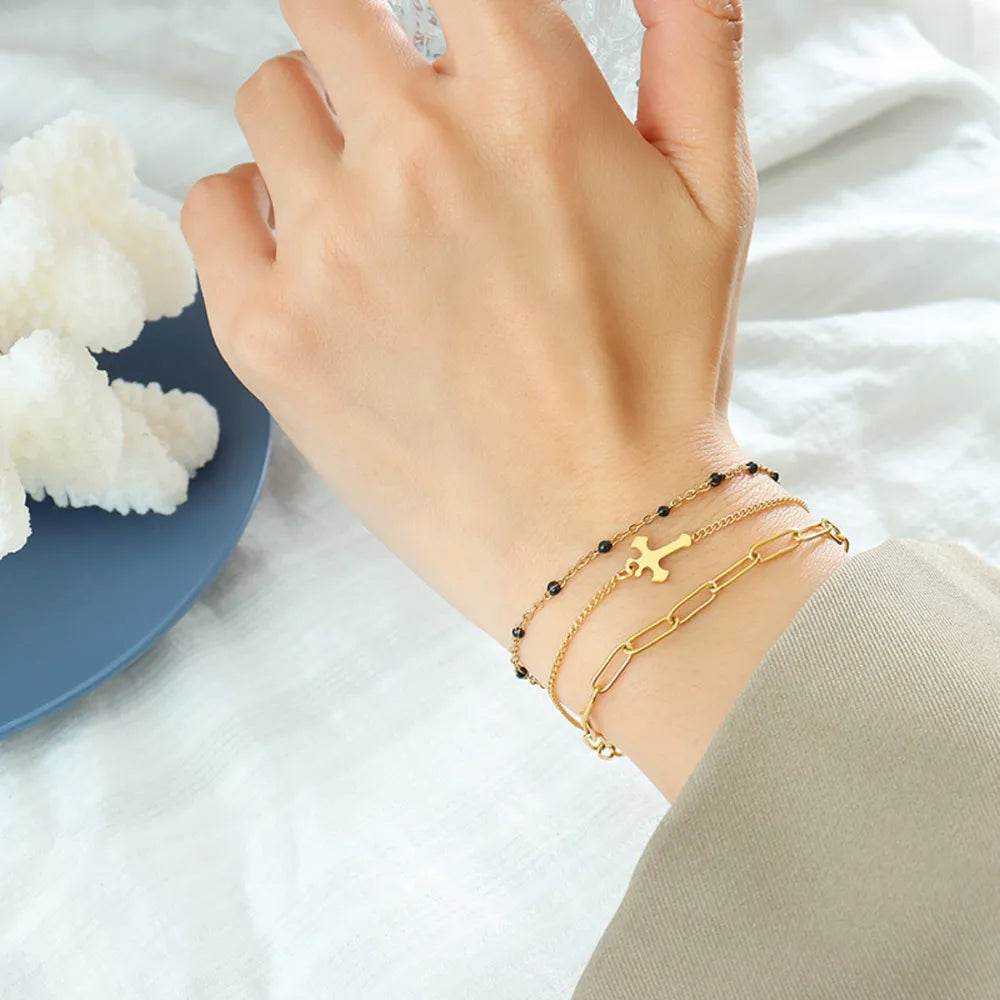 Titanium Steel Three-Layered Bracelet - Korvel