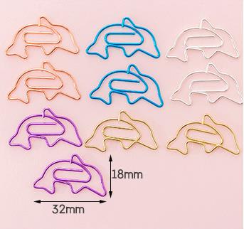 10 pcs/pack cute Cactus star Ice Cream Mini Paper Clips Kawaii Stationery Metal Clear Binder Clips Photos Tickets Notes Letter - Korvel