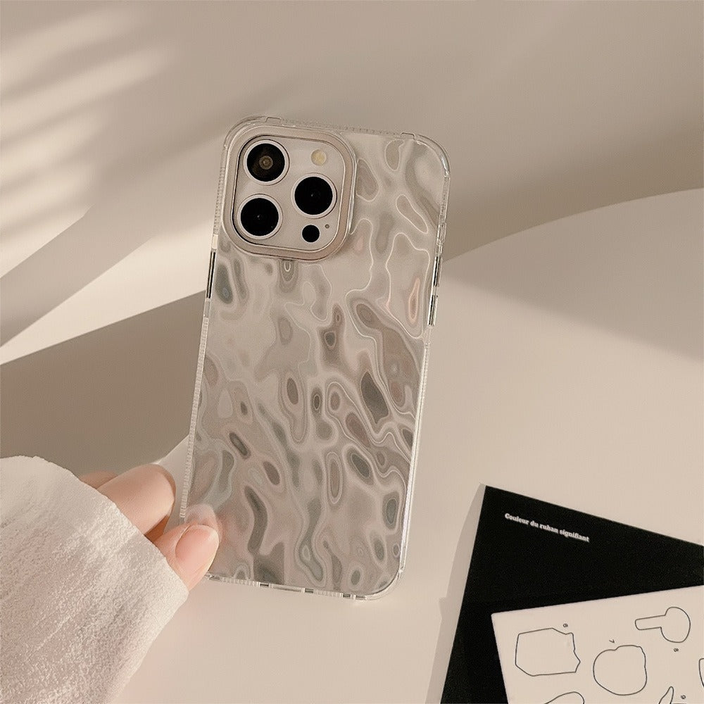 Coque Premium en Motif Argenté pour iPhone 15 Pro
