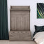 Hall tree with storage desk, entrance desk with drawers and 5 hooks, display rack,Oak - Korvel