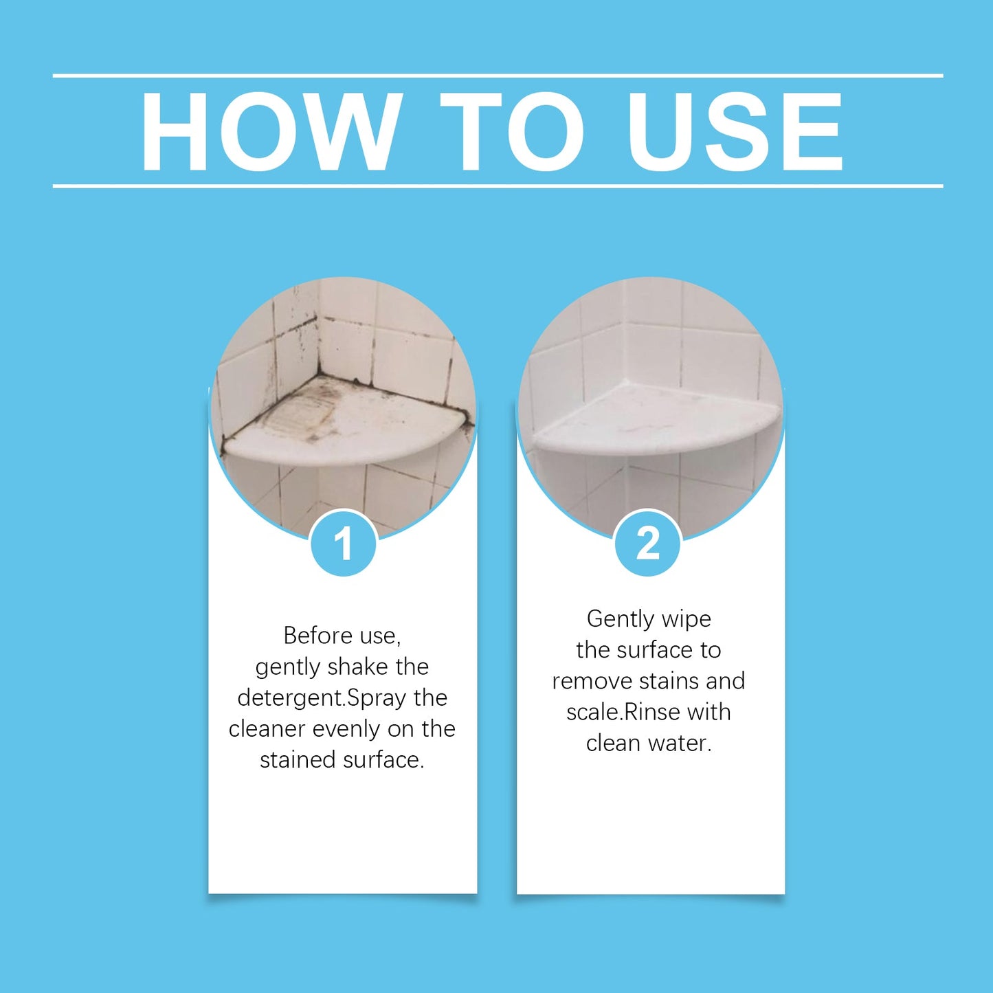 Bathroom Decontamination Cleaning Spray, Clean Bathroom Glass Door Bathtub Decontamination Water Stain Cleaner - Korvel