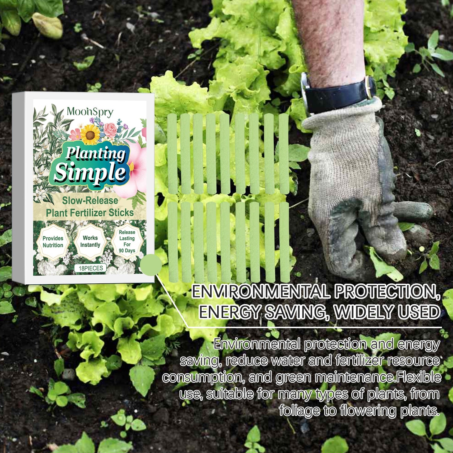 Barra de Nutrición de Plantas de Liberación Lenta para Plantas en Macetas