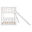 Twin Over Twin Bunk Bed with Convertible Slide and Ladder - White