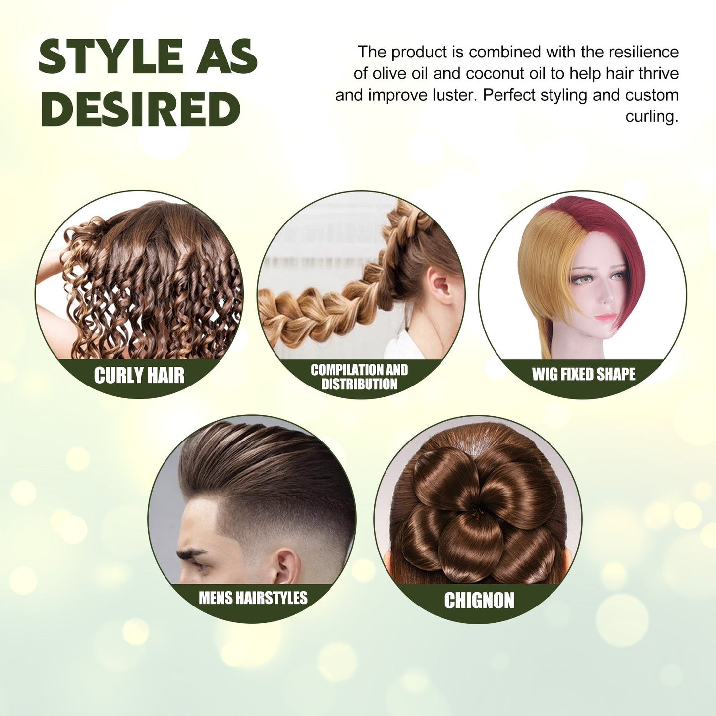 Mousse Coiffante Fluffy Curl - Mousse Traitante Anti-Frisottis