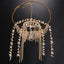 Elegant Leaf Water Diamond Tassel Headwear for Women