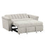U_STYLE Convertible Soft Cushion Sofa Pull Bed ,for Two People to Sit On - Korvel