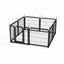 8-panel dog fence, 24 inch small dog pet fence, portable indoor pet game fence. Black, 22.2 inches wide x 23.6 inches high. - Korvel