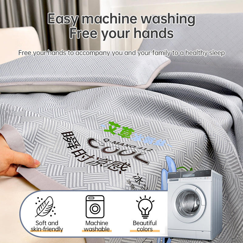600D Carbon Fiber Summer Mat, Natural Ice Vine Cooling Mat, Can, Naked-sleep Cool Mattress, Pillowcase - Korvel