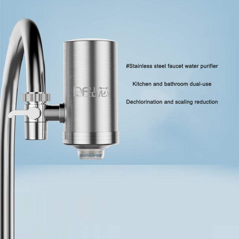 Faucet water purifier household 304 stainless steel new detachable washable tap water filter live streaming source water purifie - Korvel