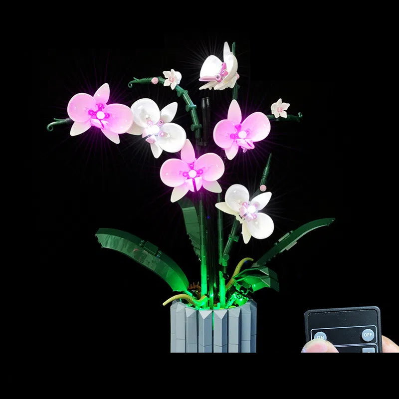 Building block lighting compatible with LEGO 10311 orchid green plant bonsai IDEAS remote control LED light - Korvel