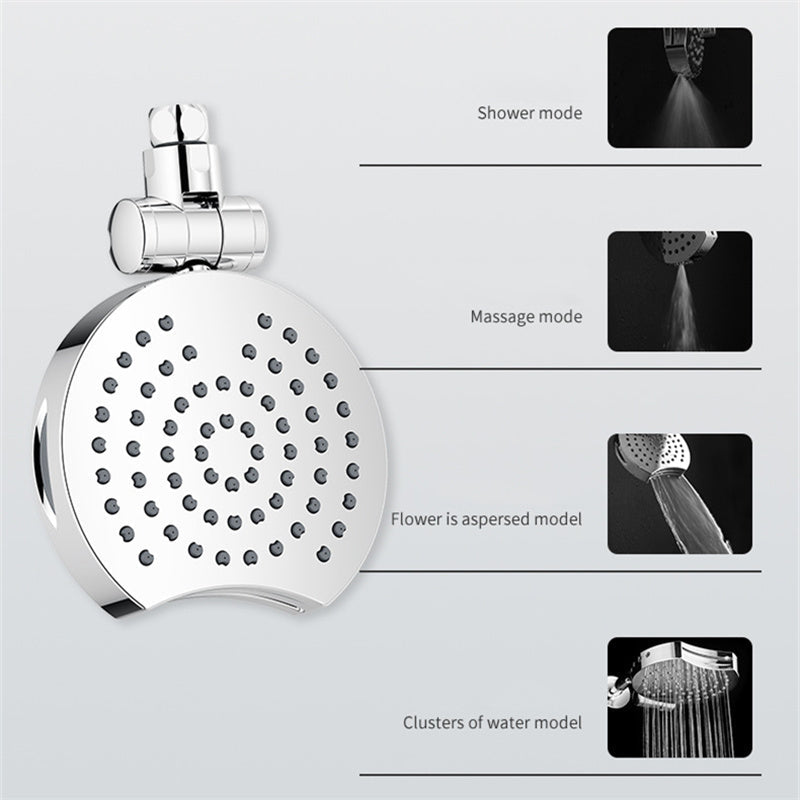 multi-function shower top spray rotating shower head four modes - Korvel
