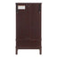 Curio cabinet lighting glass cabinet with adjustable glass frame, 2 doors and 1 drawer with light bulb, dark cherry color - Korvel