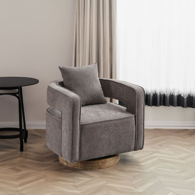 Fauteuil pivotant accent de 29,1"L - Confort moderne en charbon
