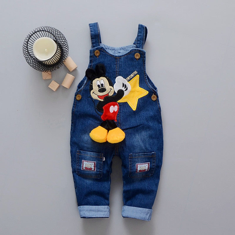 Pantalons en denim cartoon pour bébés garçons - Confortables et élégants