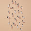 Almond-shaped French edge manicure, mandarin duck color gold corrugated fake nails finished product - Korvel