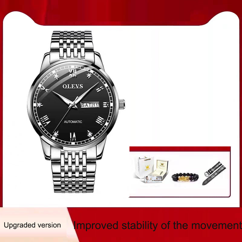 Montre mécanique automatique entièrement automatique pour homme avec lumière nocturne