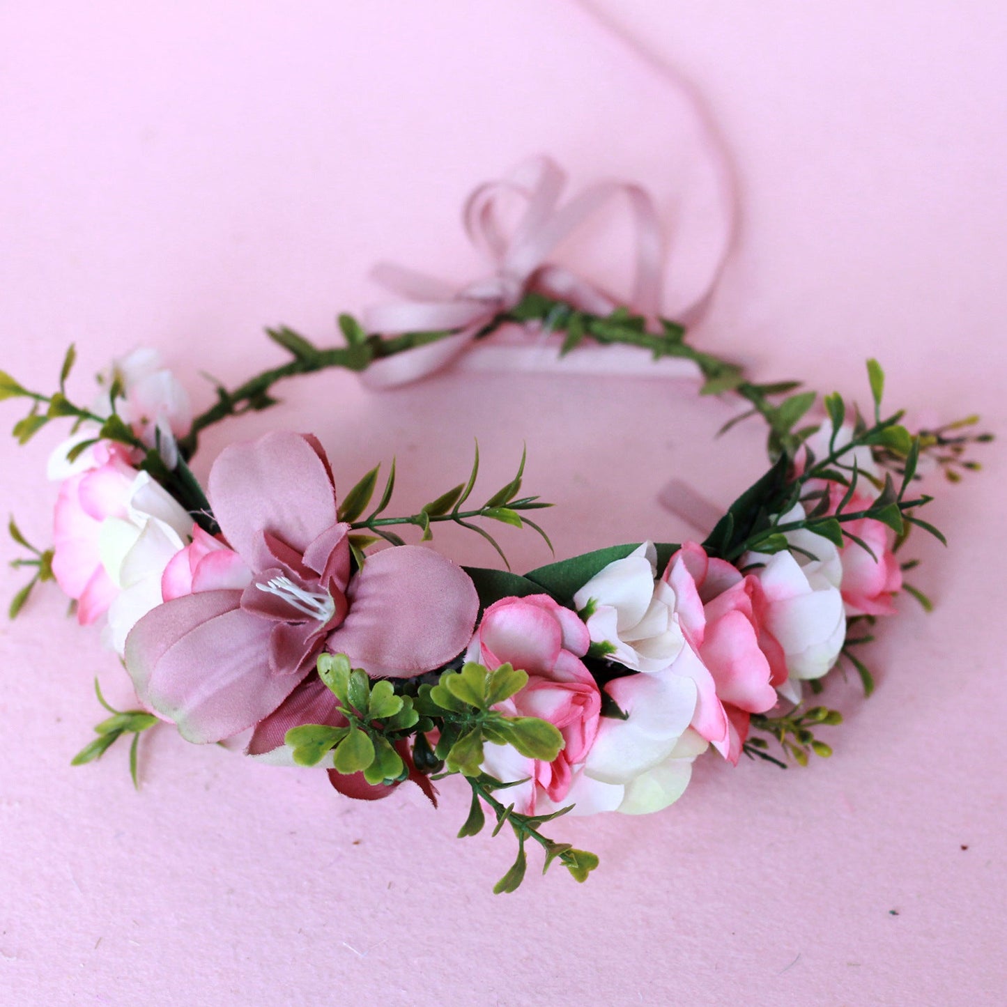 Hawaiian Vacation Wreath Headwear Beautiful Bridal Hairbands Wedding Hair Accessories Headwear Wreath - Korvel