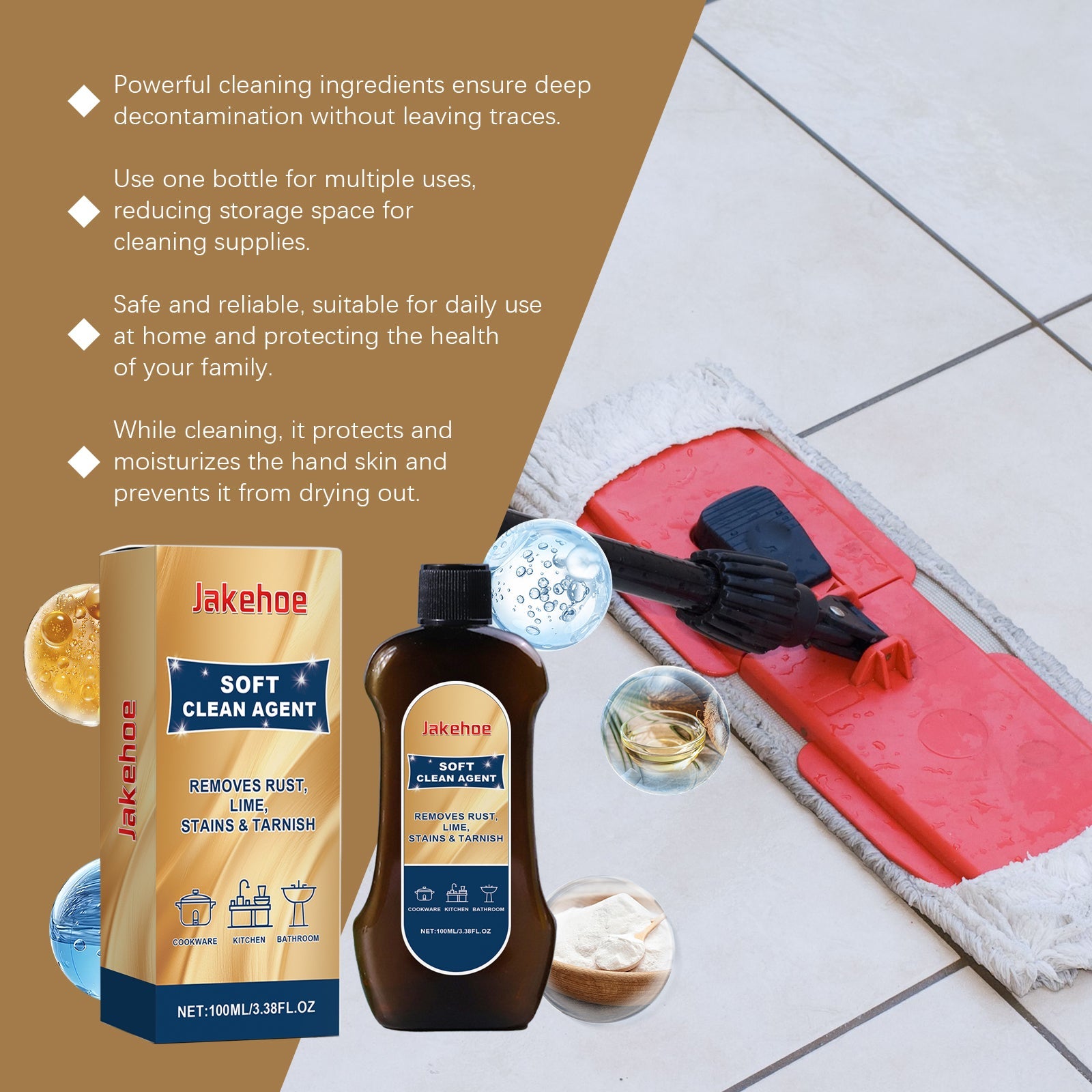 Multi-Purpose Cleanser Kitchen Bathroom Floor Dirt Heavy Oil Cleaning Multi-Purpose Cleanser - Korvel