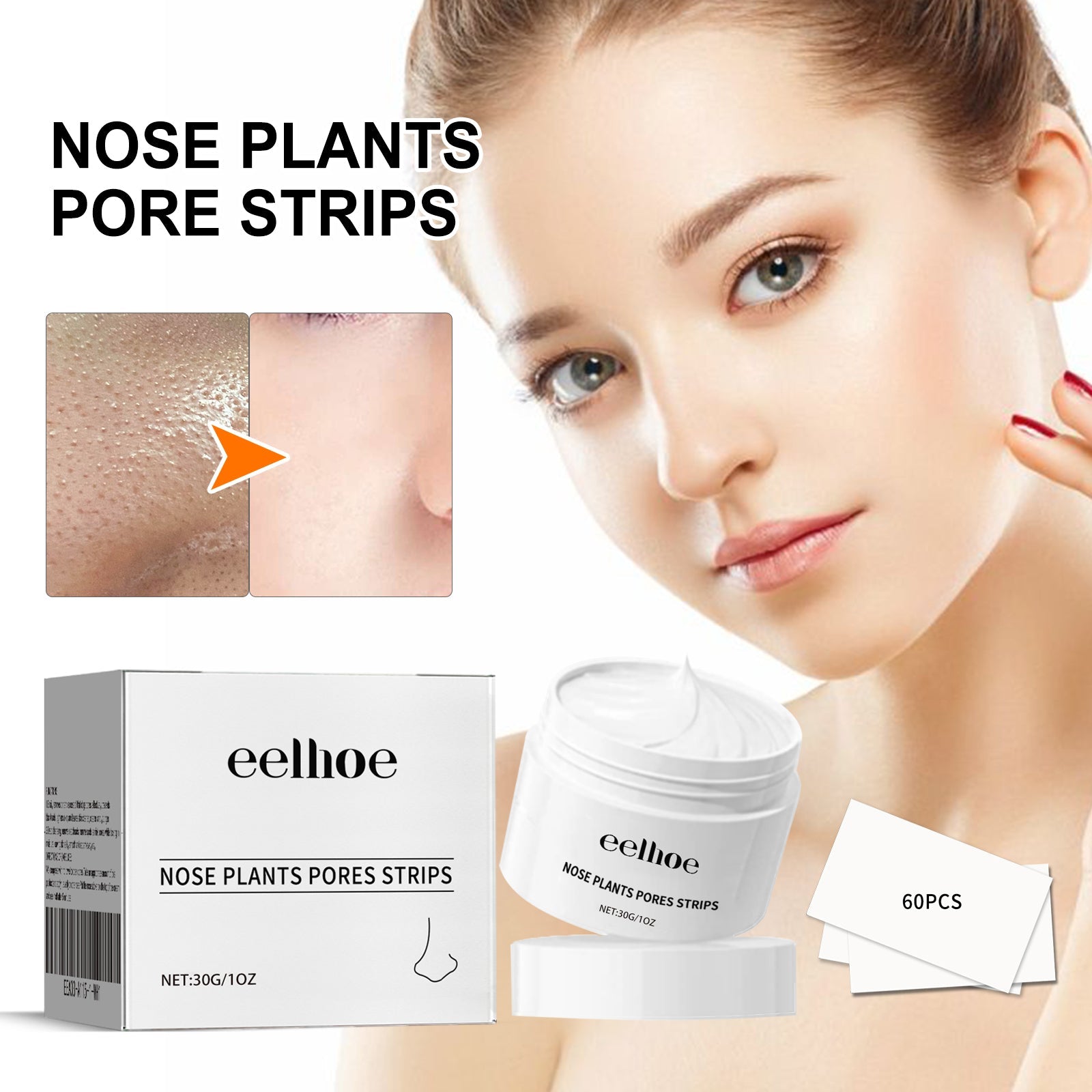 Blackhead Cleansing Cream Skin Oil Blackheads Acne Exfoliating Cleansing Repair Pore Tearing Nose Patch - Korvel
