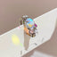 Anillo de Diamante de Circonita de Color Dopamina Love para Mujeres
