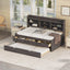 Twin Size Wooden Captain Bed with Storage and Trundle - Antique Gray