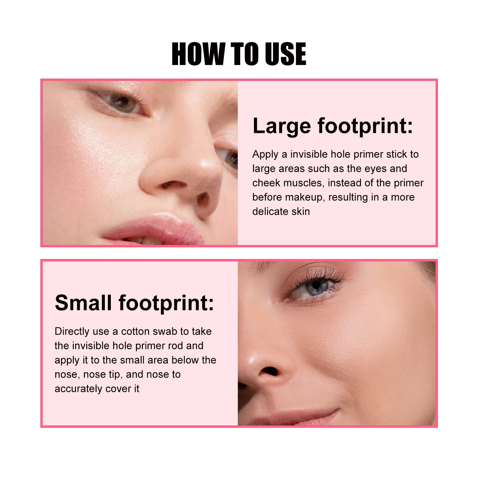 Pore Invisible Stick, Brightening Skin Tone Concealer Invisible Pore Smoothing Pre-Makeup Stick - Korvel
