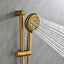 Shower System with Shower Head  Hand Shower Slide Bar Bodysprays, Shower Arm  Hose Valve Trim  and Lever Handles - Korvel
