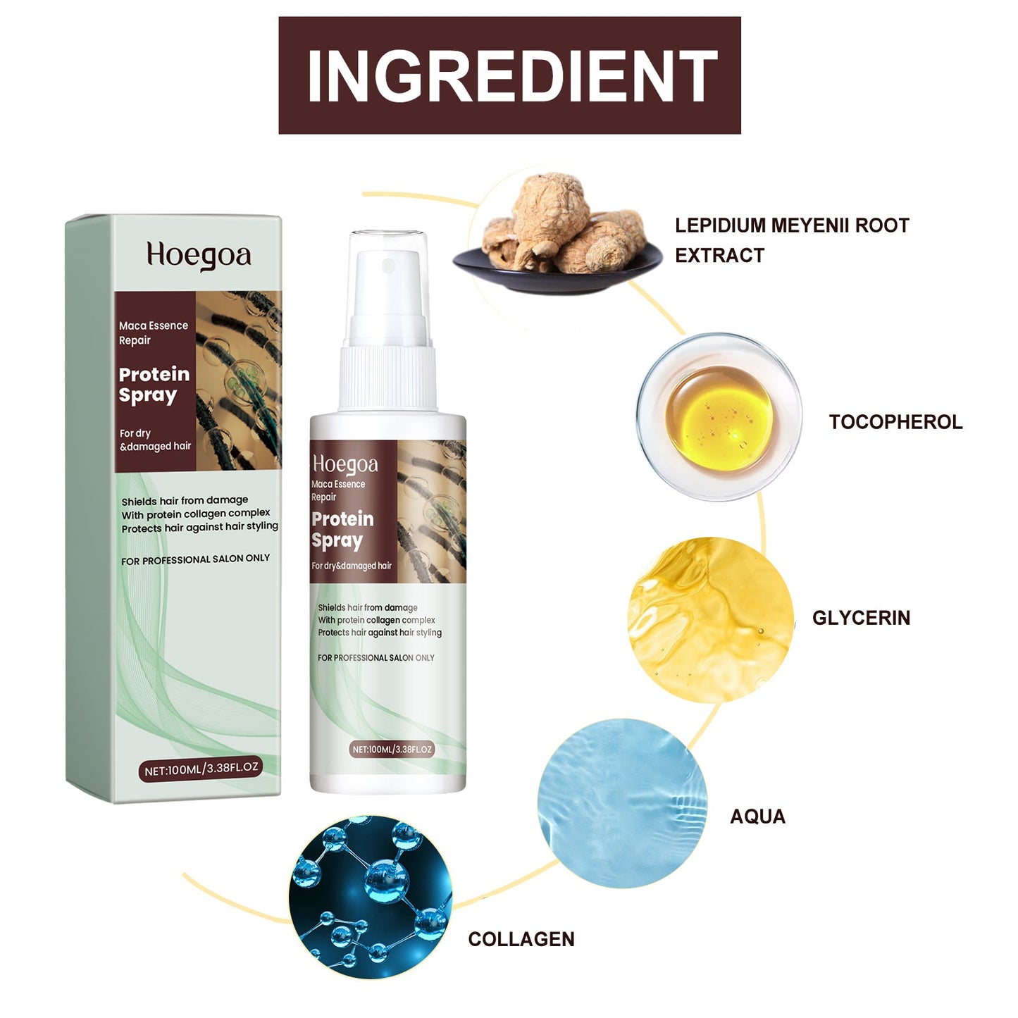Premium Protein Spray for Smooth, Moisturized Hair