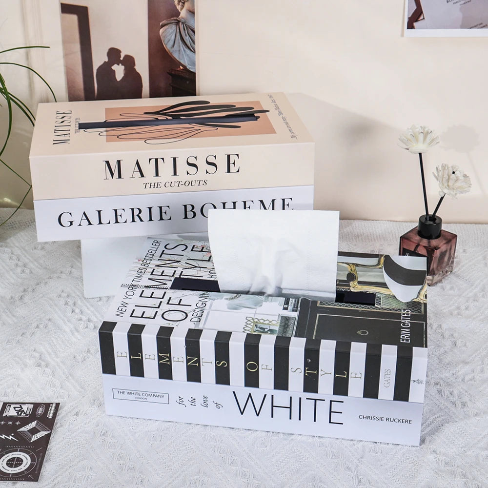 Elegant Book Style Tissue Box Holder for Home and Office