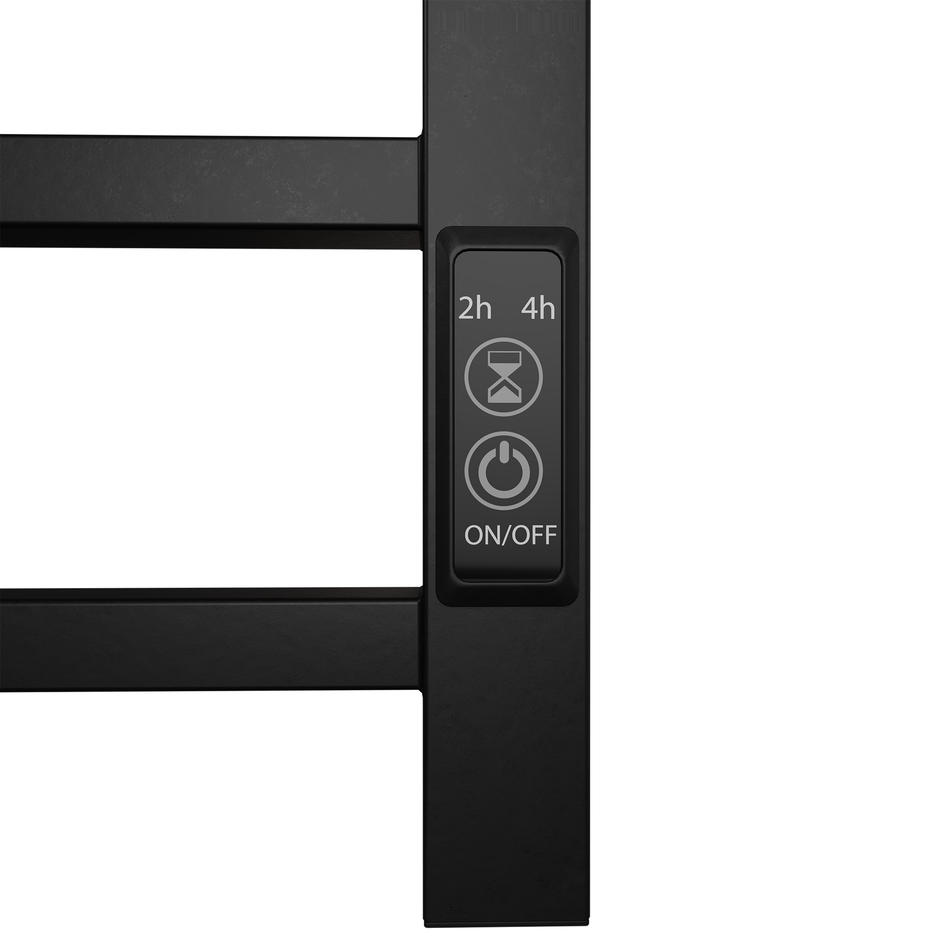 Towel Warmer 6 Bar Electric Heated Towel Rack Wall Mount Plug-in/Bath Towel Heater Matt-Black - Timer - Korvel