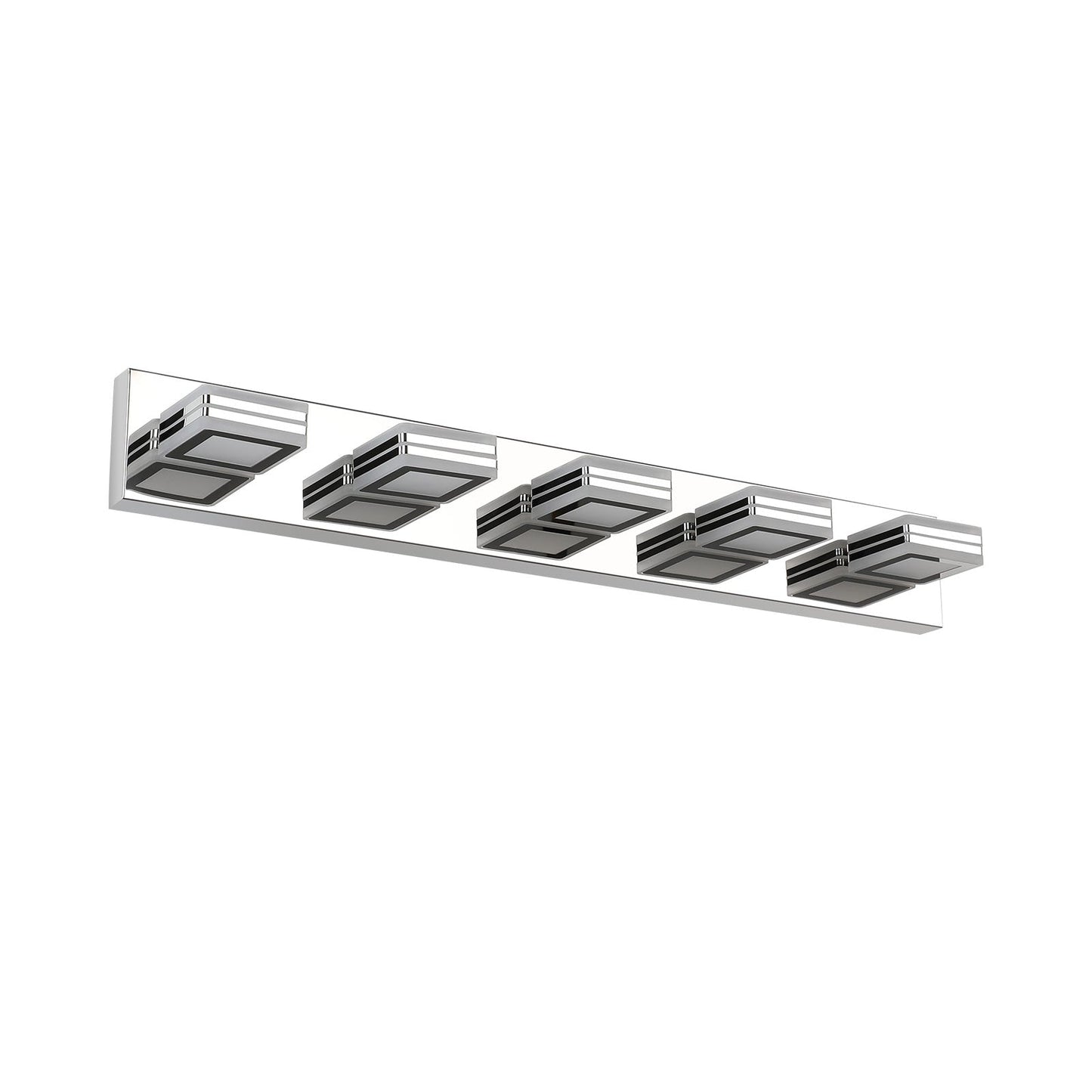 Luz de Maquillaje Moderna LED en Cromo con 5 Accesorios de Acrílico