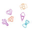 10 pcs/pack cute Cactus star Ice Cream Mini Paper Clips Kawaii Stationery Metal Clear Binder Clips Photos Tickets Notes Letter - Korvel