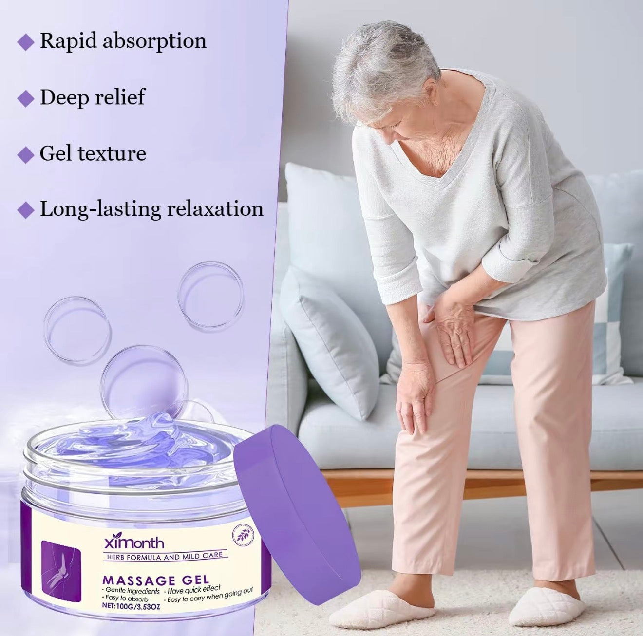 Gel para el Cuidado de las Articulaciones MoveEase para la Comodidad y Movilidad