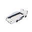 Twin Size Race Car Platform Bed with Wheels - White