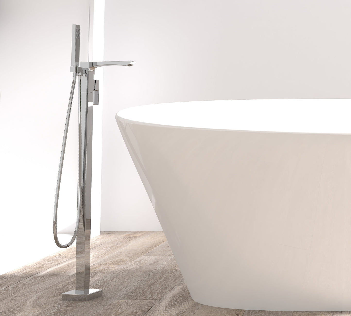 Single Handle Floor Mounted Freestanding Tub Filler - Korvel