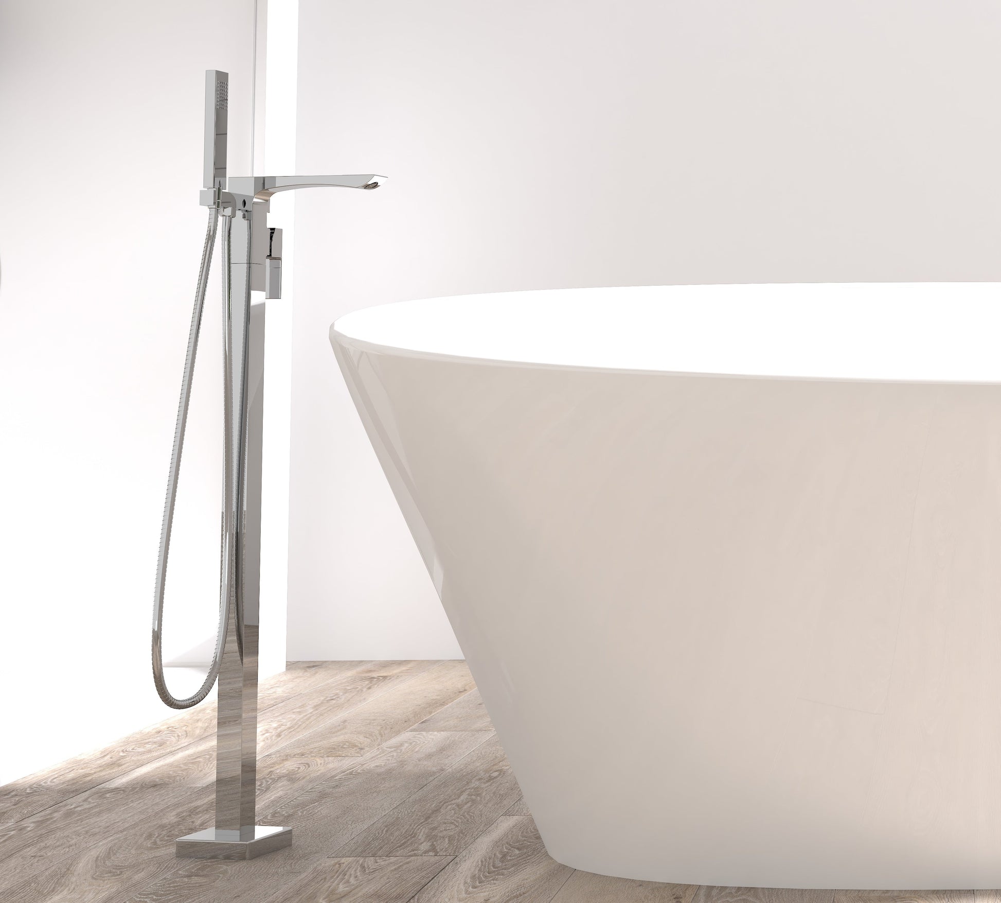 Single Handle Floor Mounted Freestanding Tub Filler - Korvel