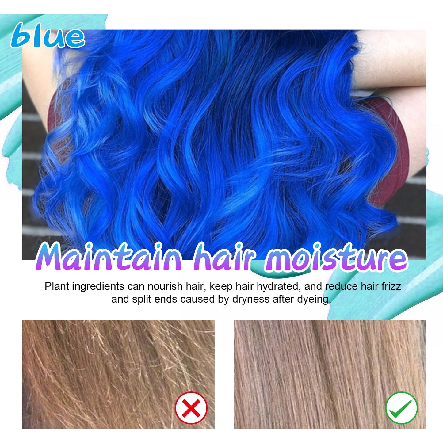 Hair Cream, Covering White Hair, Easy Coloring, Non-Dampening, Tide Color Beauty Hair Cream - Korvel