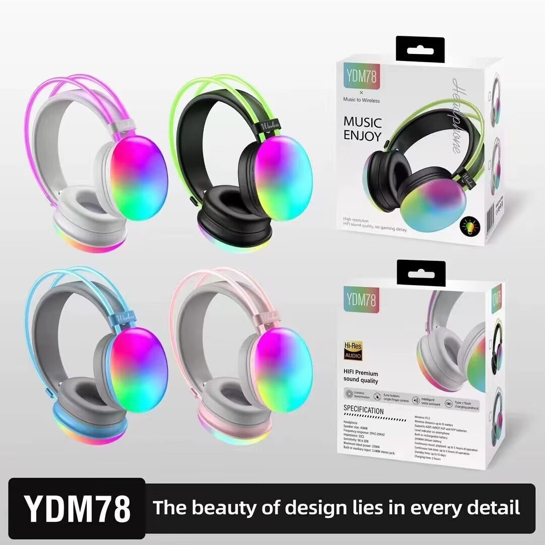 YDM78 Luminous Bluetooth Gaming Headset