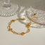 Stainless steel gold splicing personalized niche design titanium steel bracelet - Korvel