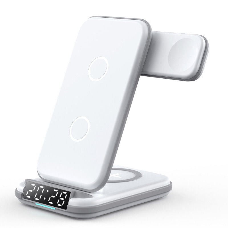 Private Four in One Wireless Charging Stand up Desktop Clock Wireless Charger Suitable for iPhone 13/14 - Korvel