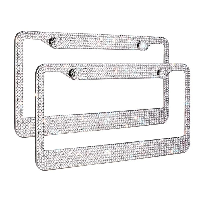Juego de Marcos para Placas de Licencia con Brillantes Strass
