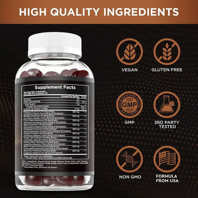 Mushroom Gummies Brain Booster Lion Mane Mushroom Gummies - Korvel