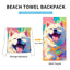 Two-in-One Foldable Beach Towel with Storage Bag