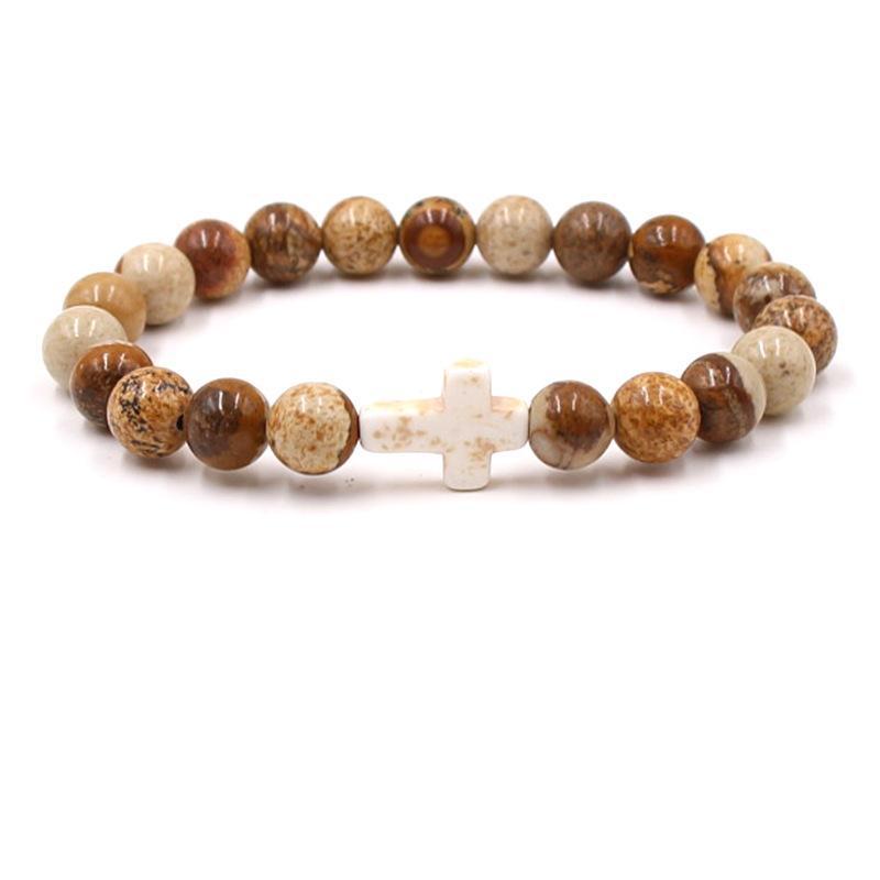 Fashion bead jewelry cross bracelet - Korvel