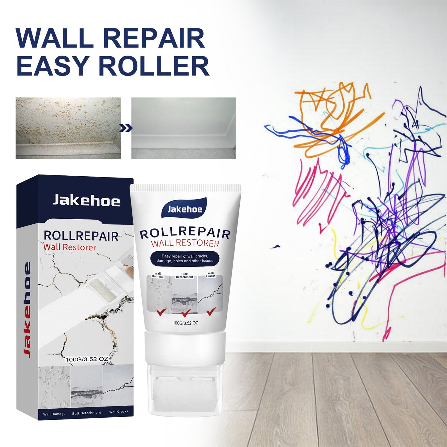 Wall Repair Paste Household White Wall Renovation Repair Paste Moisture Resistant Mildew Waterproof Interior Wall Repair - Korvel