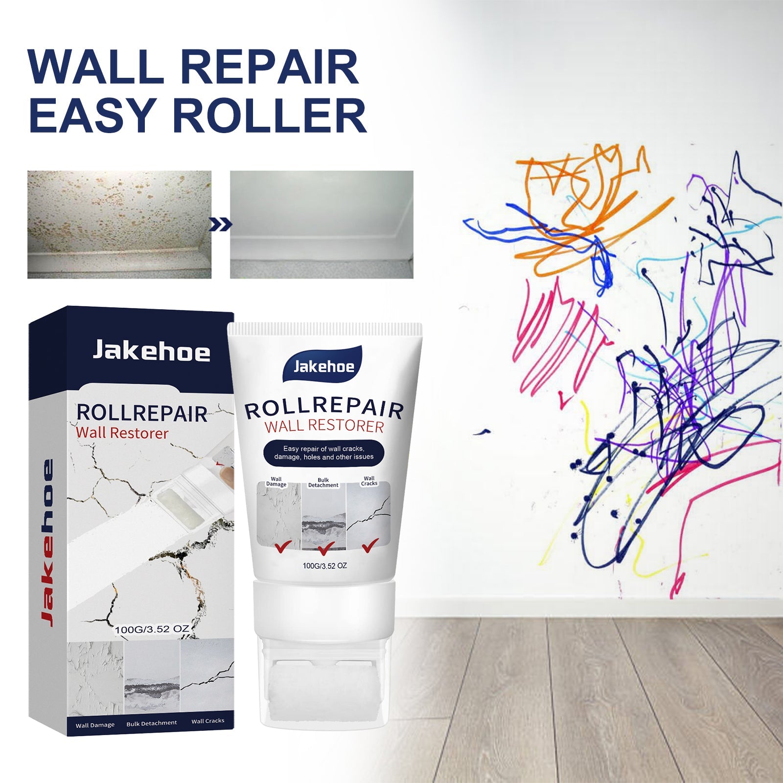 Wall Repair Paste Household White Wall Renovation Repair Paste Moisture Resistant Mildew Waterproof Interior Wall Repair - Korvel